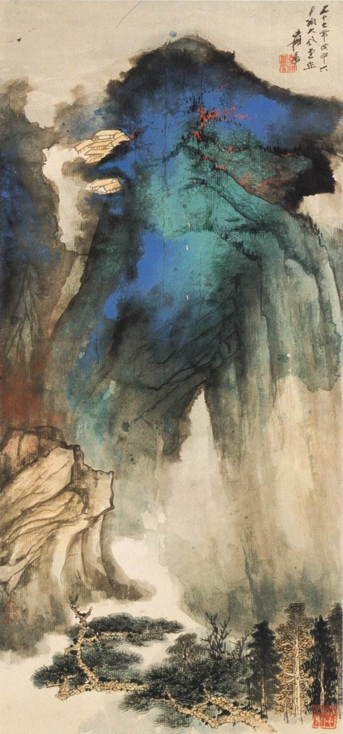 famous chinese painting artist zhang daqian