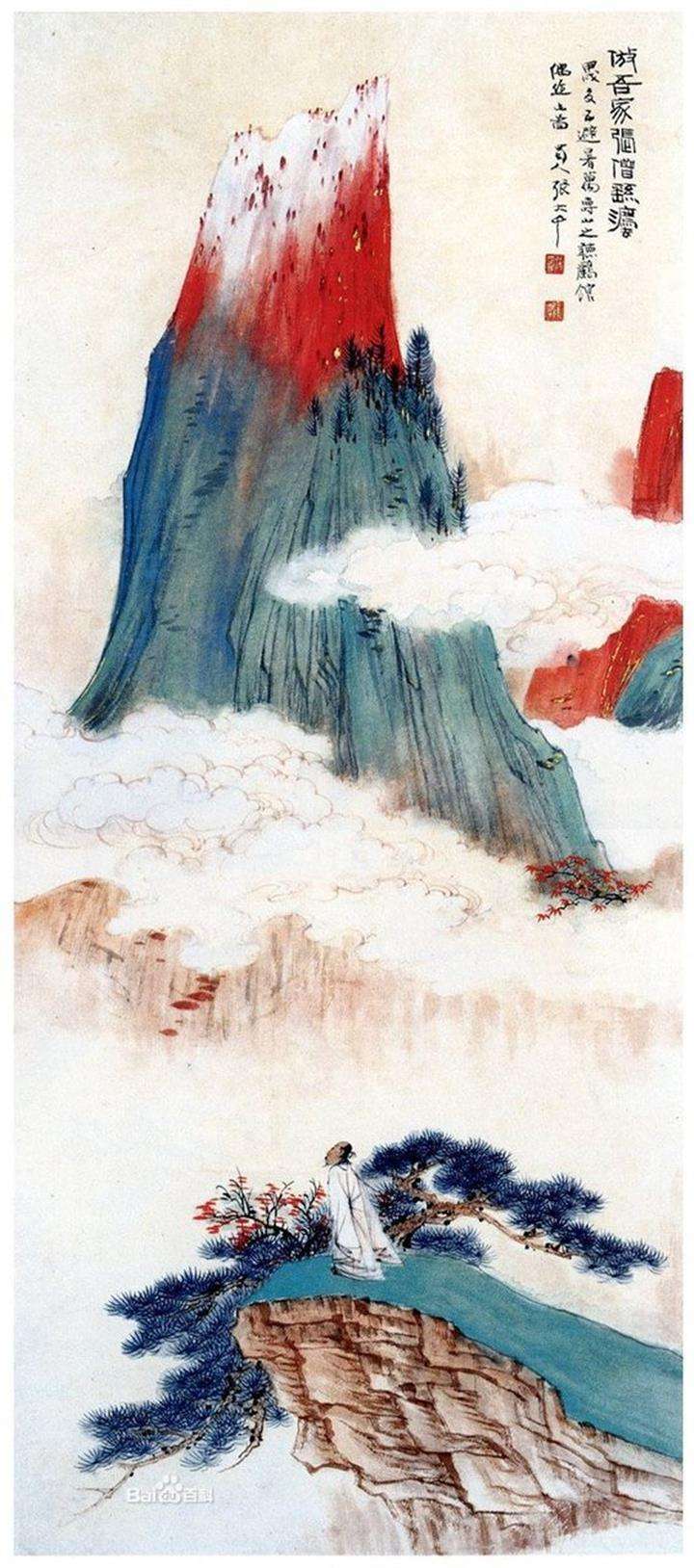 famous chinese painting artist zhang daqian