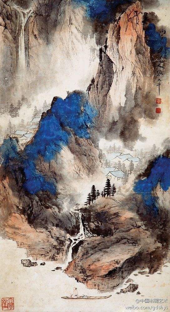 famous chinese painting artist zhang daqian