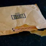 Opened puffy pack