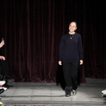 Grace Wales Bonner on the runway at Wales Bonner Men’s Fall 2024 as part of Paris Men