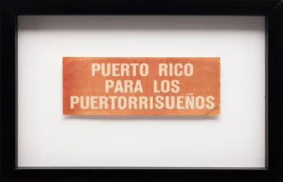a text-based work that reads in all caps: