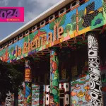 A mural by MAKHU on the façade of the Venice Biennale