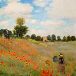 Claude Monet: Poppies at Argenteuil, 1873, oil on canvas, 20 by 24 inches.