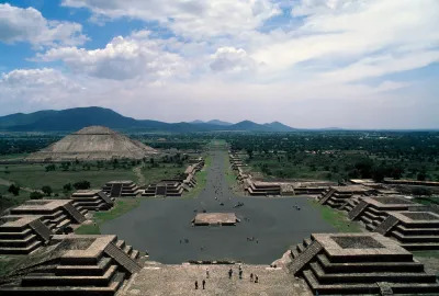 The Avenue of the Dead seen from the Pyramid of the Moon, Teotihuacán