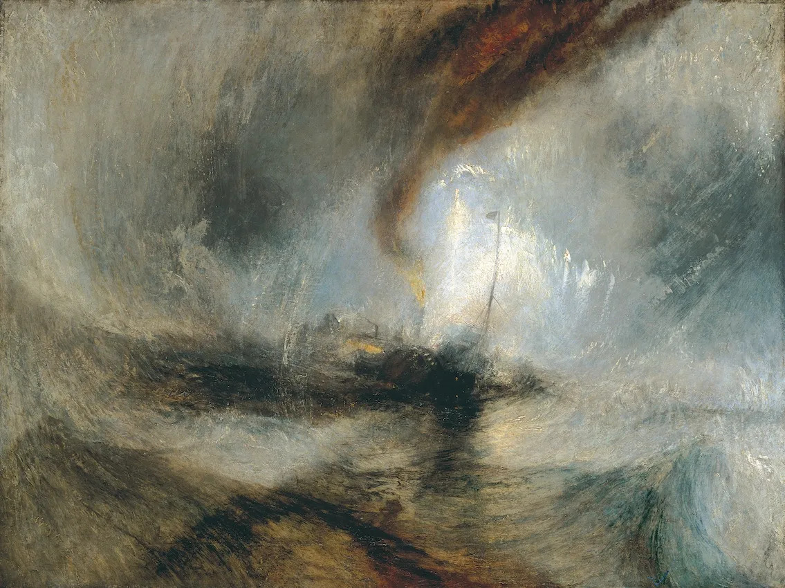 J.M.W. Turner, Snow Storm - Steam-Boat off a Harbour’s Mouth, c. 1842