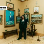 Singer-songwriter Lucy Dacus visiting the Barnes Foundation in Philadelphia, Pennsylvania, 2025.