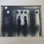 An image of the alleged fake Georges Seurat drawing submitted to the Pace Gallery.