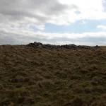 A prehistoric long cairn on Dudderhouse Hill in the Yorkshire Dales National Park, England.
